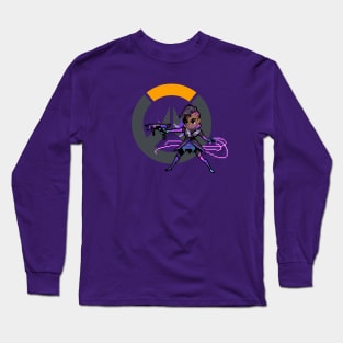 Overwatch - 16-Bit Sombra W/ Logo Long Sleeve T-Shirt